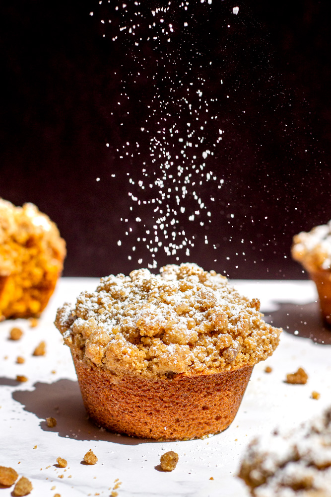 pumpkin crumb muffins