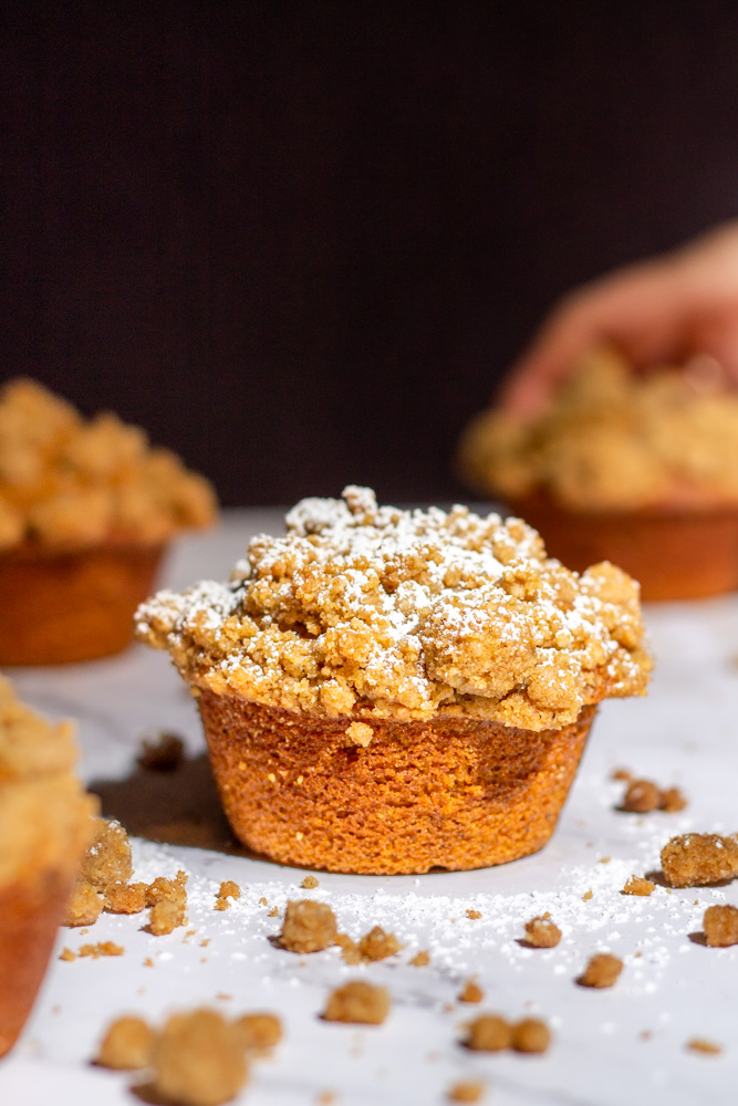 pumpkin crumb muffins