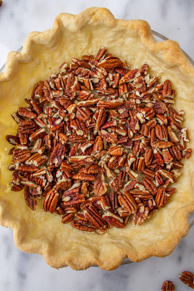 pecans in pie shell