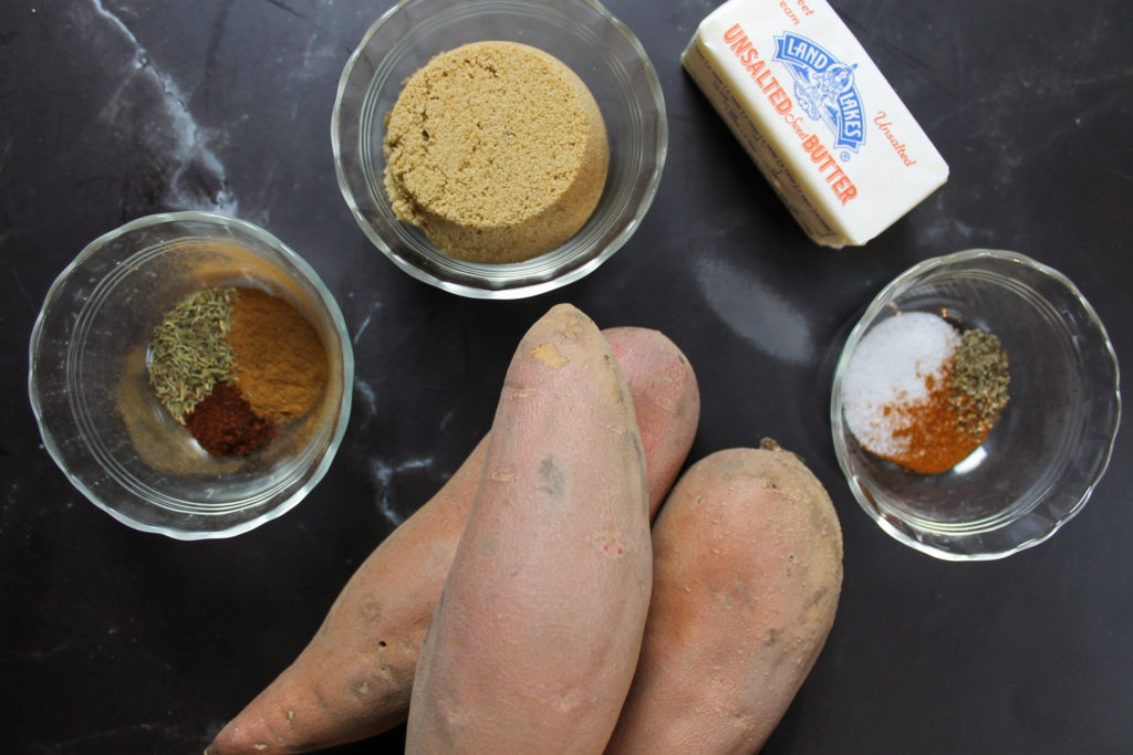 Twice ‘Baked’ Brown Sugar Spiced Sweet Potatoes ingredients