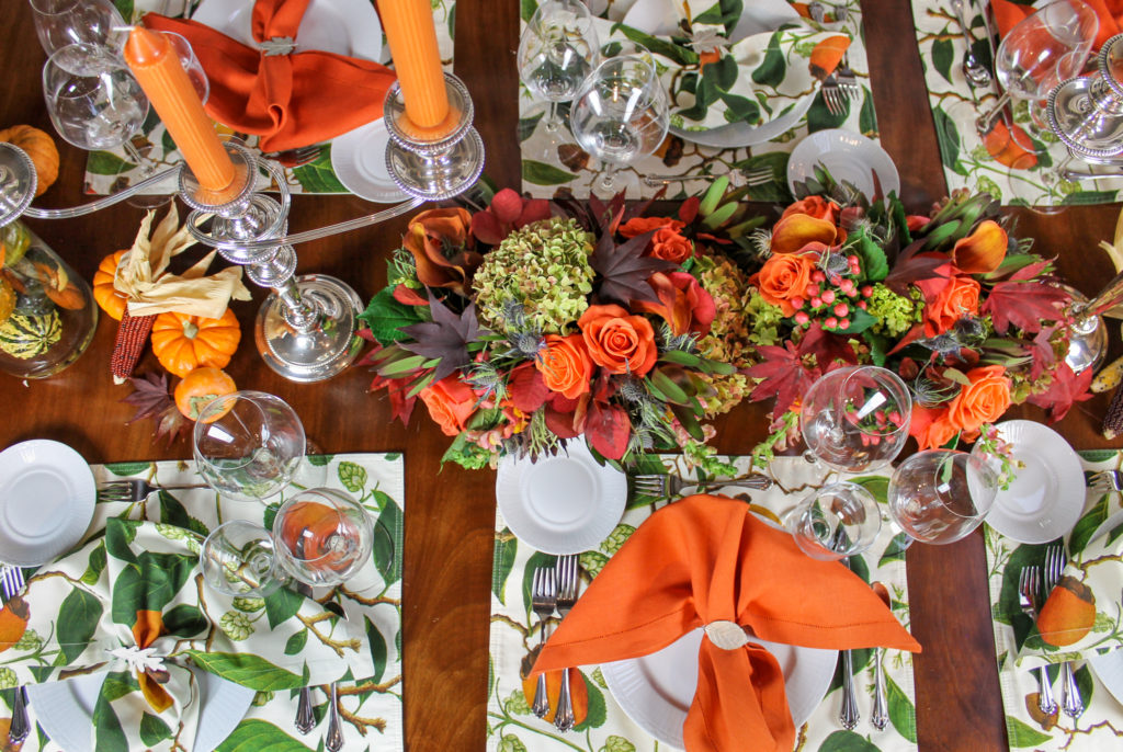 thanksgiving table flowers