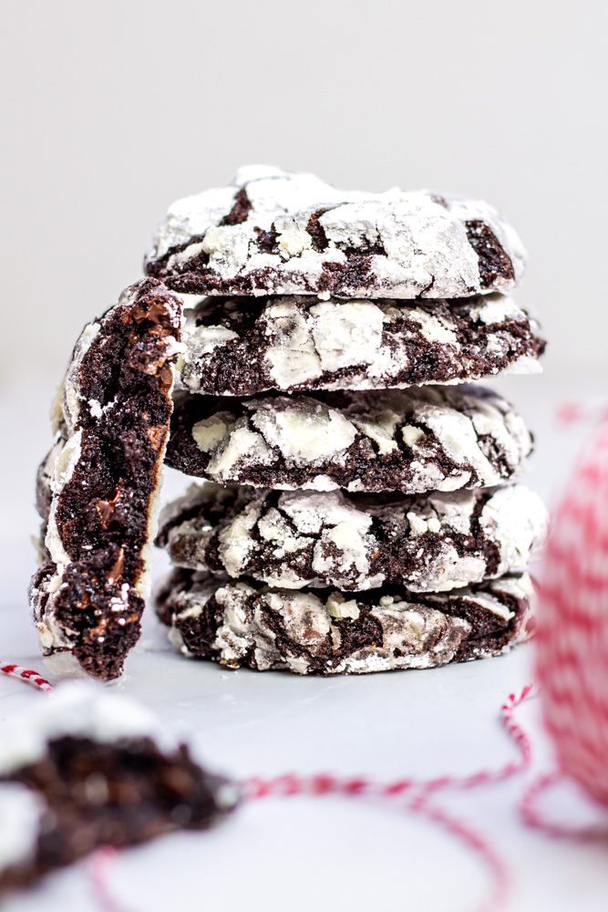 mint crinkle cookies