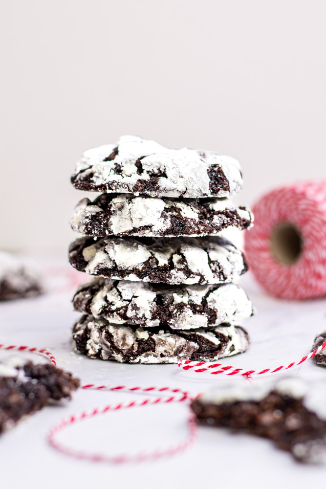 mint crinkle cookies