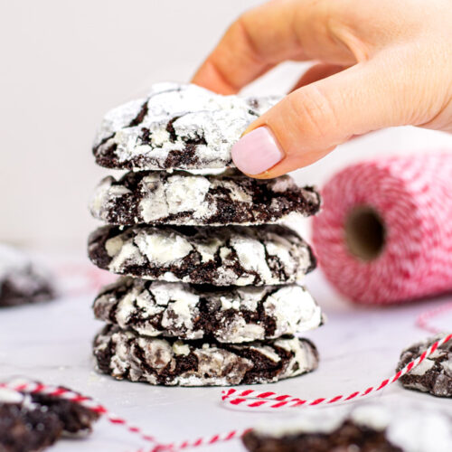 Mint Chocolate Crinkle Cookies - Kitchen-by-the-Sea