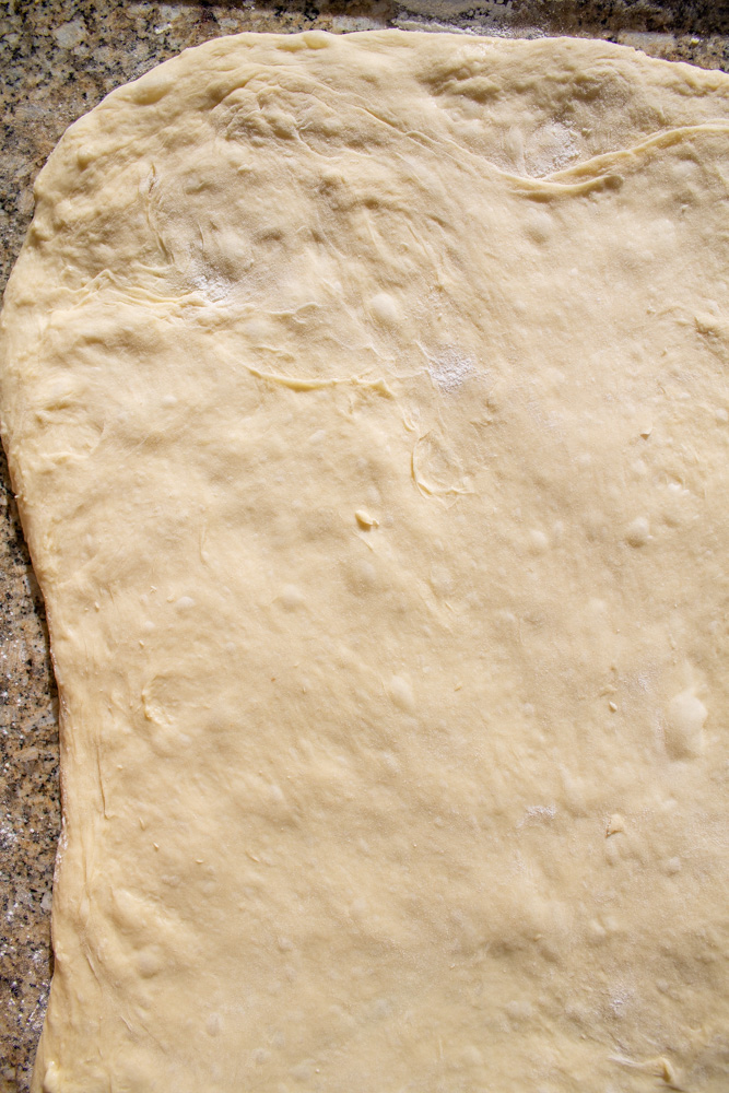 rolled pecan rolls dough