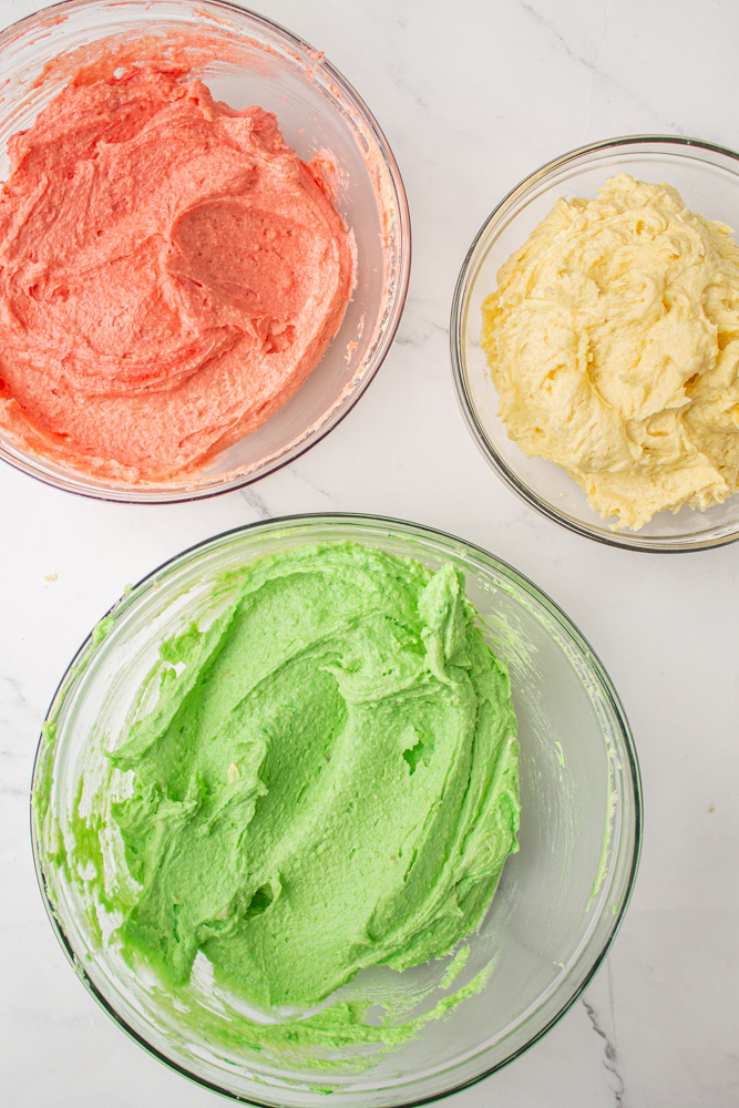 rainbow cookies dough