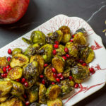 balsamic roasted brussels sprouts with pomegranate