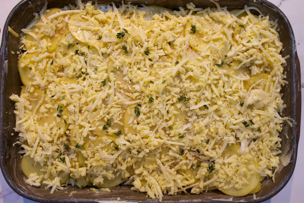 potatoes with cheese before baking