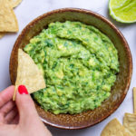 guacamole with chips