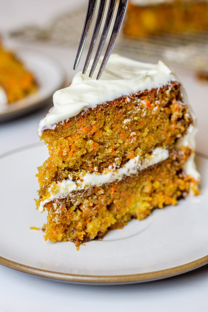 Carrot Cake with Cream Cheese Icing - Kitchen-by-the-Sea