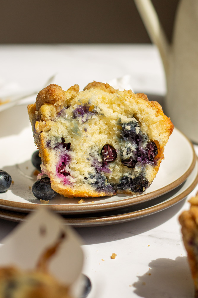 blueberry crumb muffins