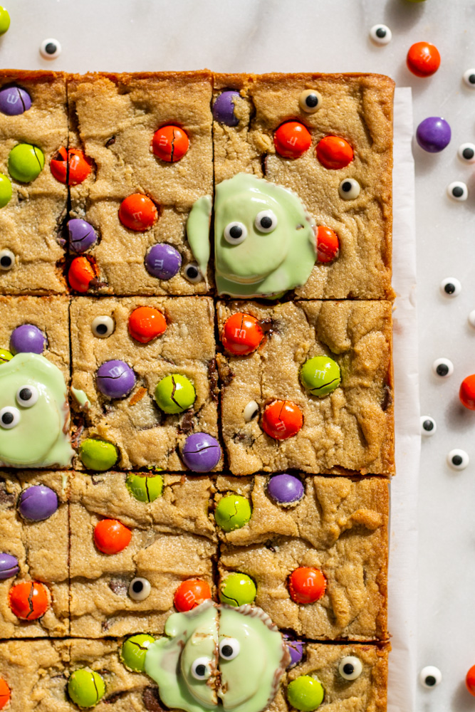 halloween halloween peanut butter cookie bars