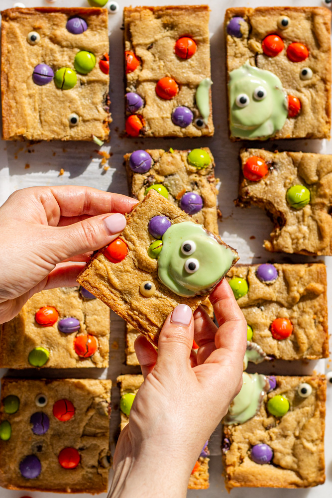 halloween halloween peanut butter cookie bars