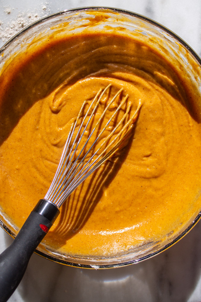 pumpkin bundt cake batter