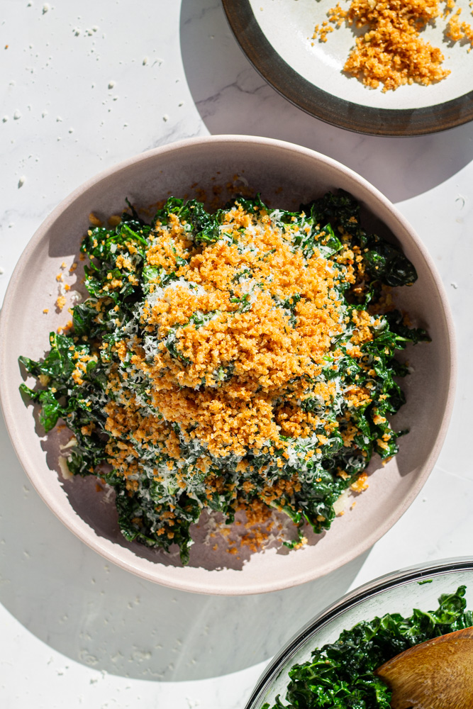 Kale Salad with Garlic Breadcrumbs