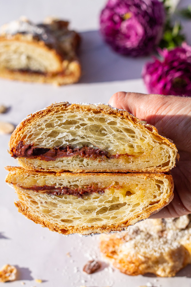 chocolate almond croissants