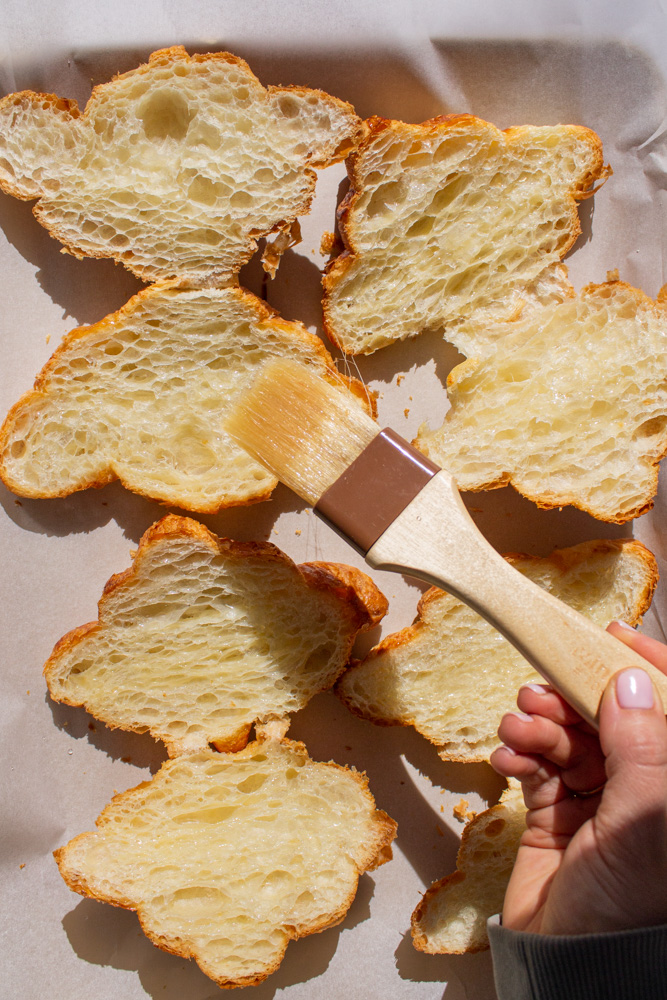 sugar soak on croissants