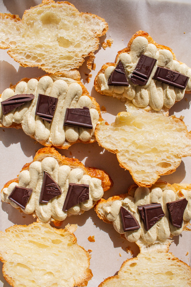 chocolate almond croissants