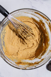 creamed peanut butter, butter, and sugars