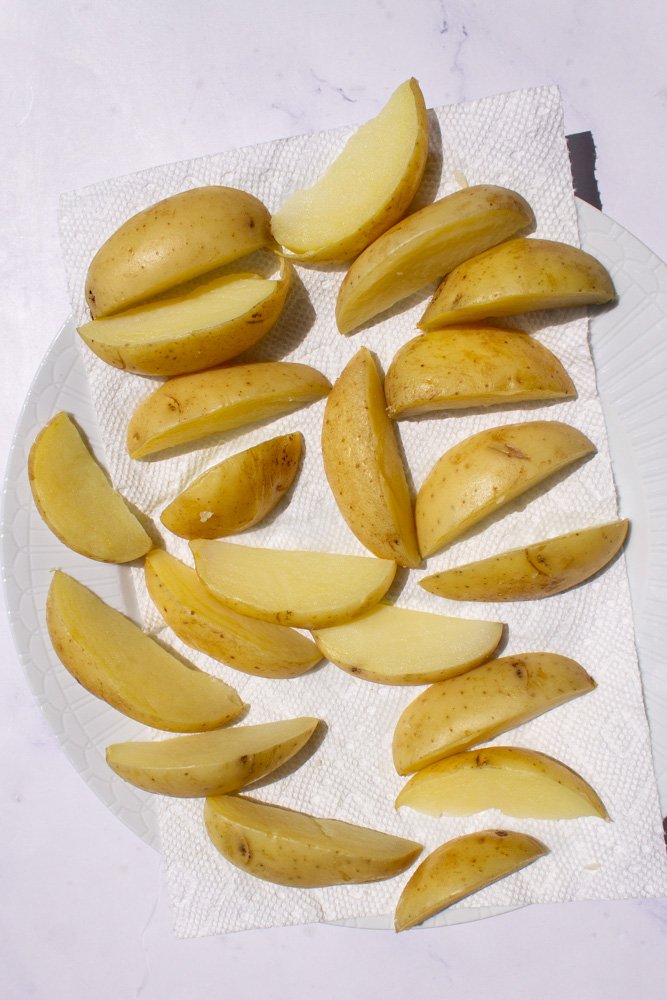raw potato wedge