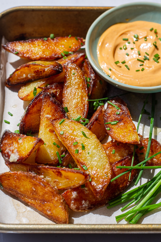 truffle crispy potato wedges