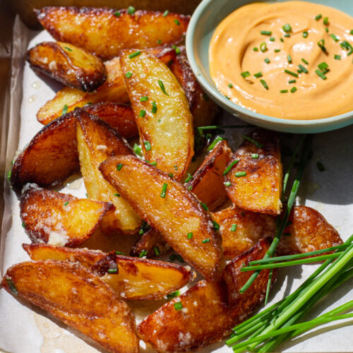 Truffle Crispy Potato Wedges - Kitchen-by-the-Sea