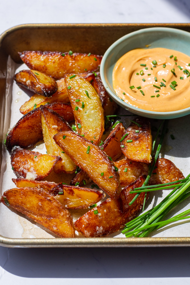 truffle crispy potato wedges