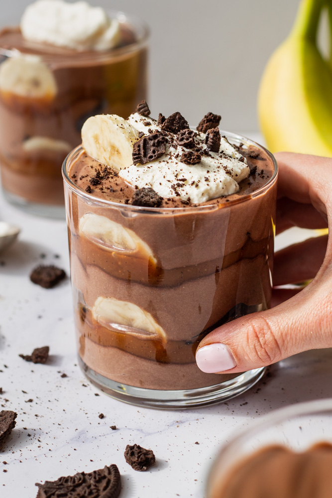 chocolate banana pudding cups