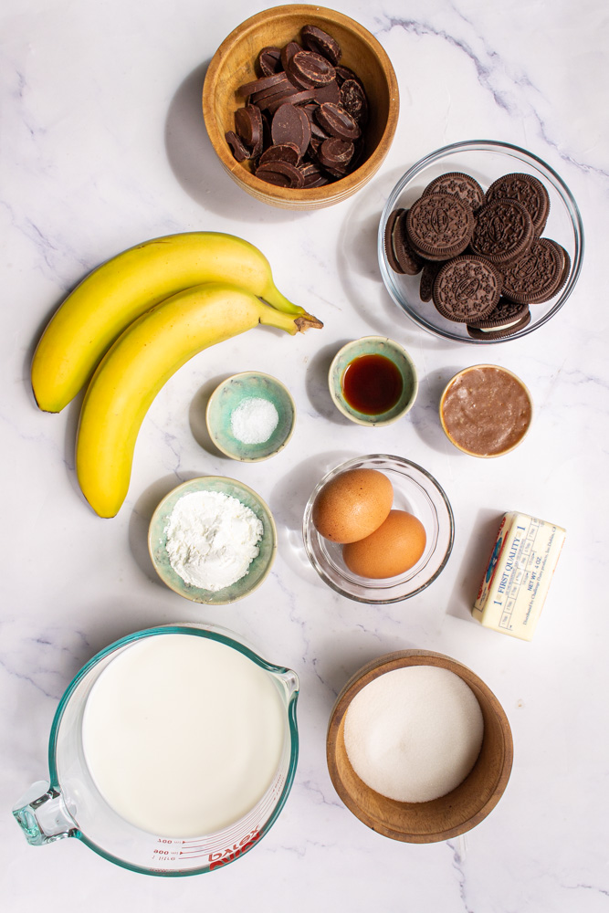 chocolate banana pudding cup ingredients