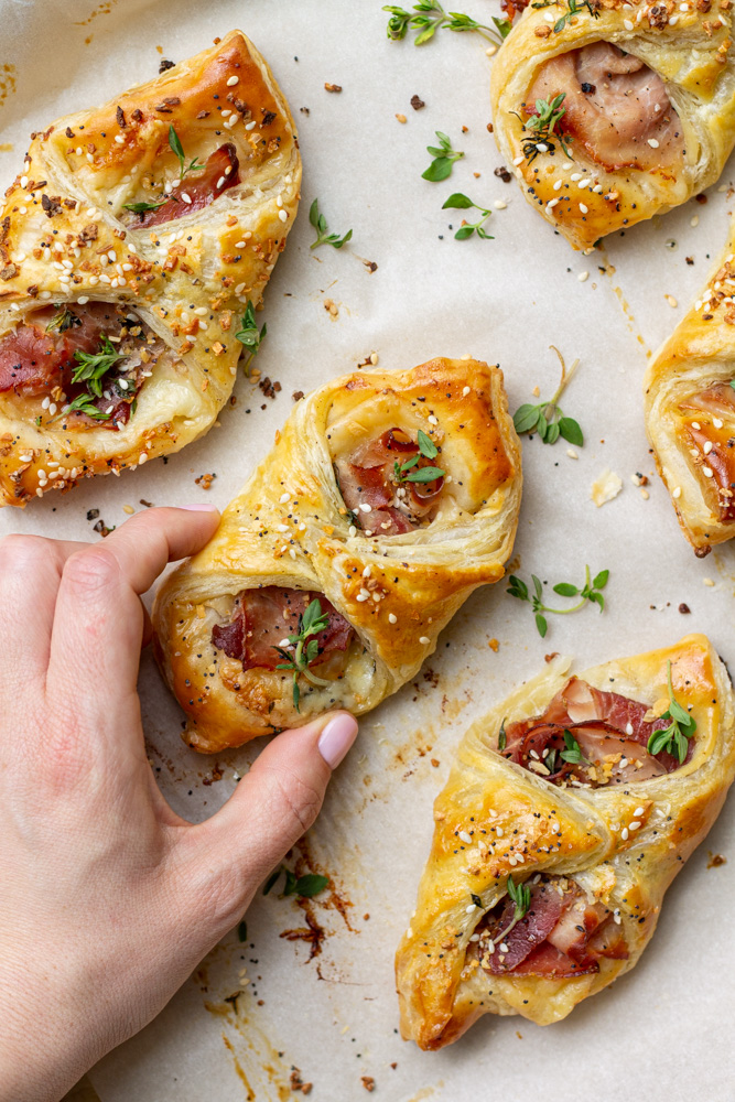 Ham-And-Cheese Puff Pastries Recipe