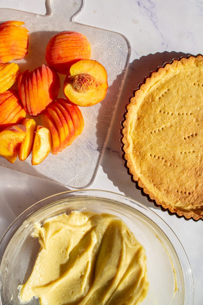 Peach Lemon Verbena Fruit Tart