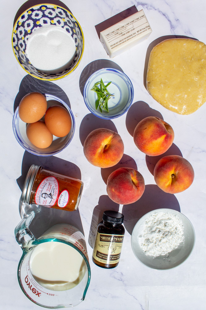 Peach Lemon Verbena Fruit Tart ingredients