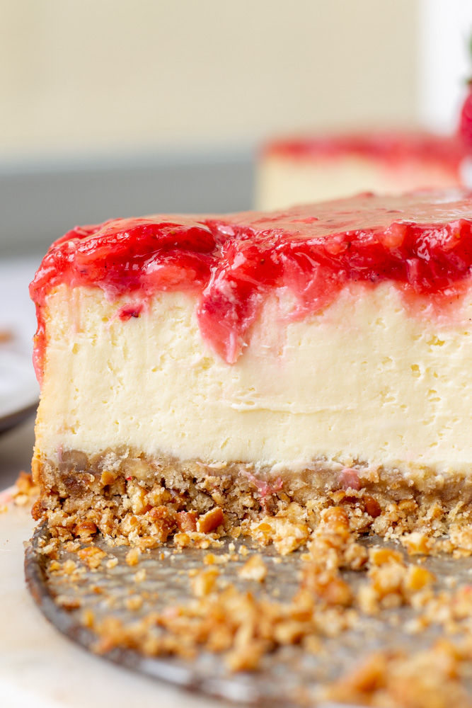 Strawberry Pretzel Cheesecake - Kitchen-by-the-Sea