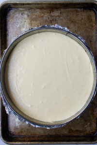 cheesecake before baking