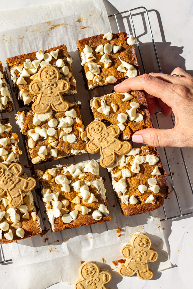 gingerbread blondies