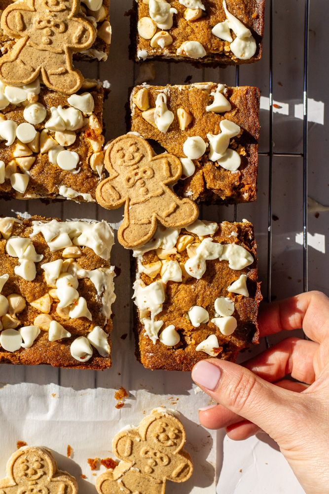 gingerbread blondies