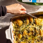 potatoes au gratin with spinach