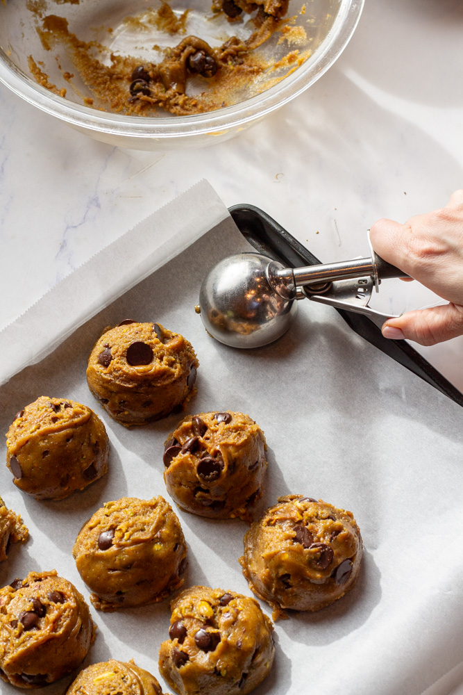 pistachio chocolate chip cookie dough