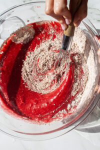 red velvet cupcake batter