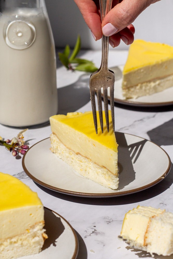 triple lemon mousse cake