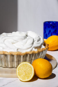 lemon meringue pie before torching