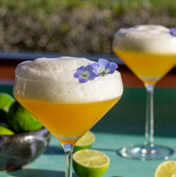 passion fruit salt foam margaritas