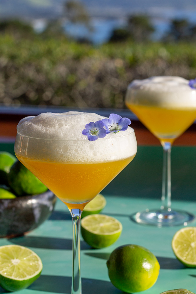 passion fruit salt foam margaritas