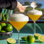 passion fruit salt foam margaritas