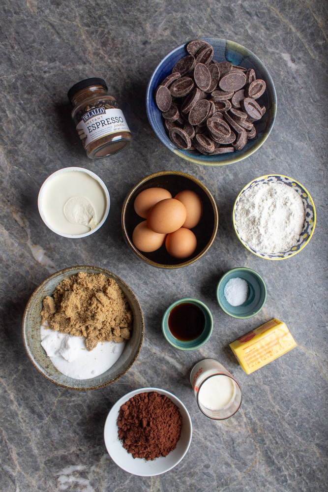 Tiramisu brownie ingredients