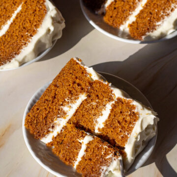 pumpkin cake with cream cheese icing