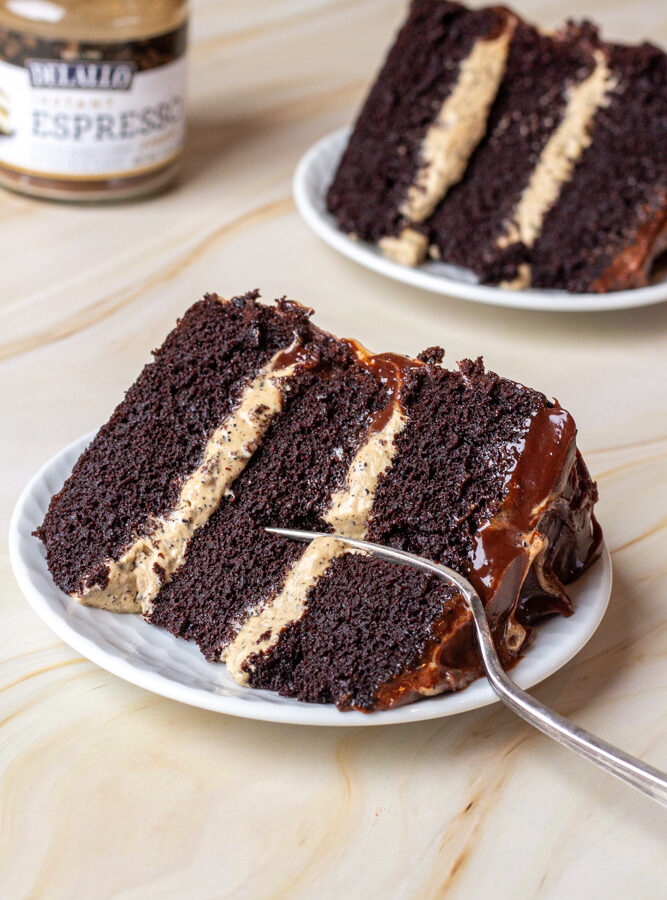 chocolate cake with espresso filling