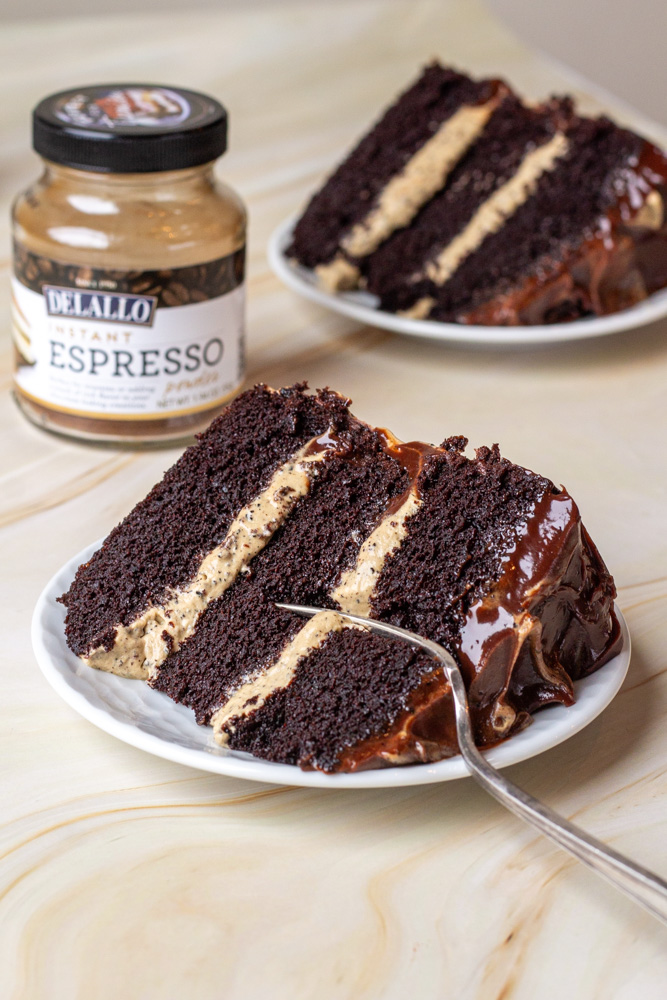 chocolate cake with espresso filling