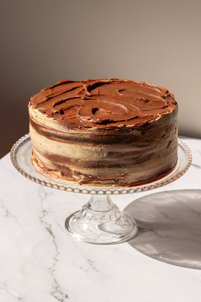 chocolate cake with espresso filling