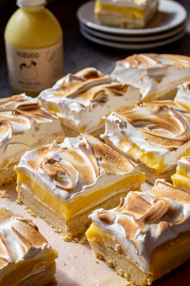 yuzu meringue pie bars